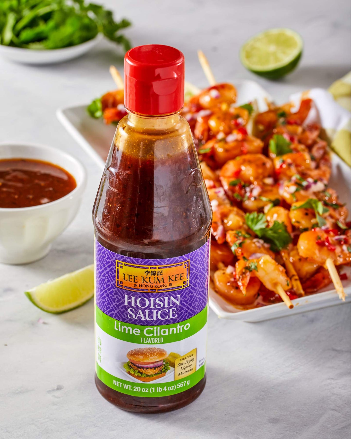 Lee Kum Kee Hoisin Sauce, Lime Cilantro Flavor, 20 Ounces, Pack of 6, No High Fructose Corn Syrup, No Artificial Flavors