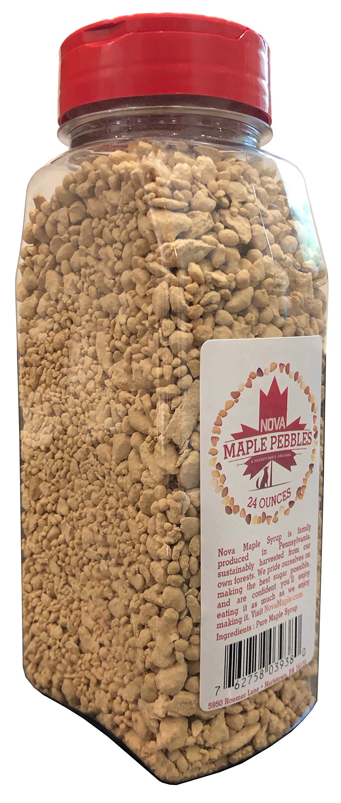 Nova Maple Syrup Nova Maple Sugar Pebbles - Pure Maple Syrup Sugar Chunks, 24 Ounces