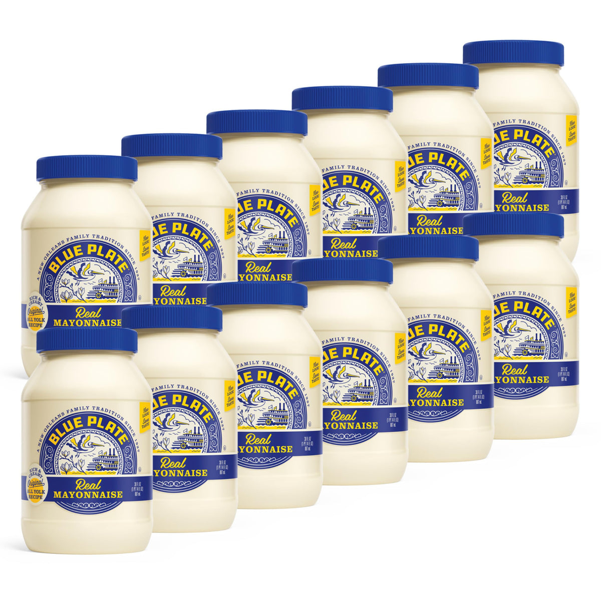 Blue Plate Real Mayonnaise, 30 Fl Oz Jar (Pack of 12)