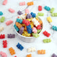 Rainbow Gummy Bears Sugared, 2.2 Pound Bag, Assorted Fruit Flavored Candy, The Hampton Popcorn & Candy Company
