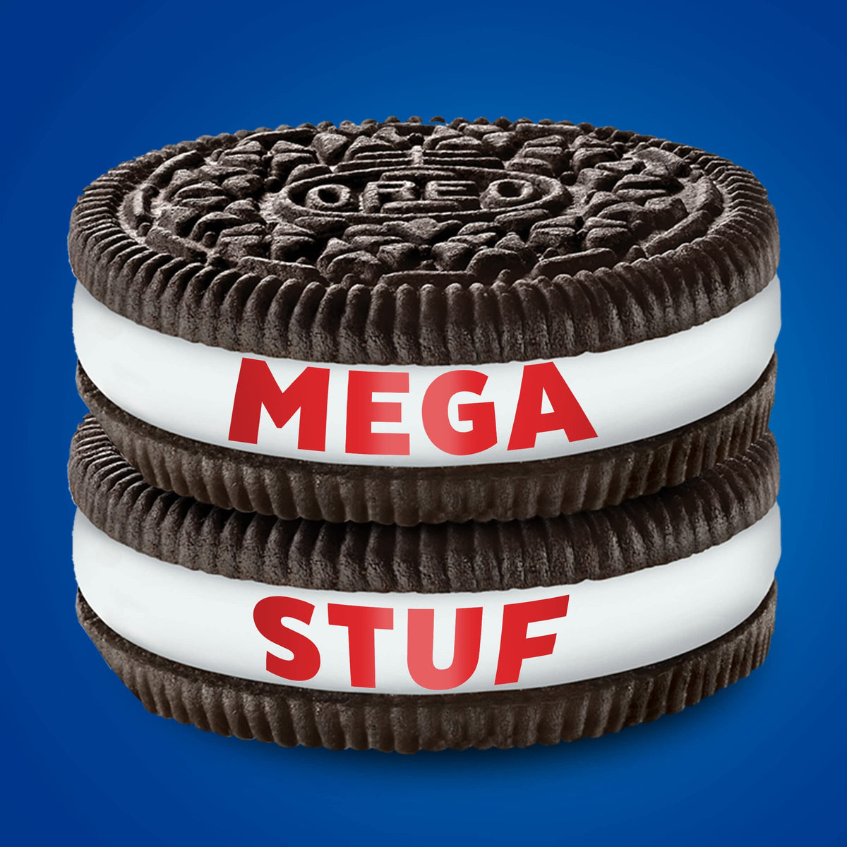 Oreo Mega Stuf Chocolate Sandwich Cookies, Family Size, 17.6 Oz