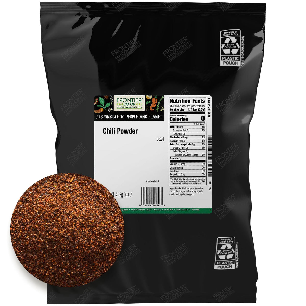 Frontier Co-op Chili Powder Blend Seasoning, 16 Ounce (Pack of 1)