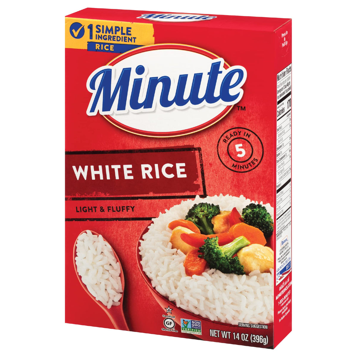 Minute Instant White Rice, 14-Ounce Box, Quick Dinner Meals, White