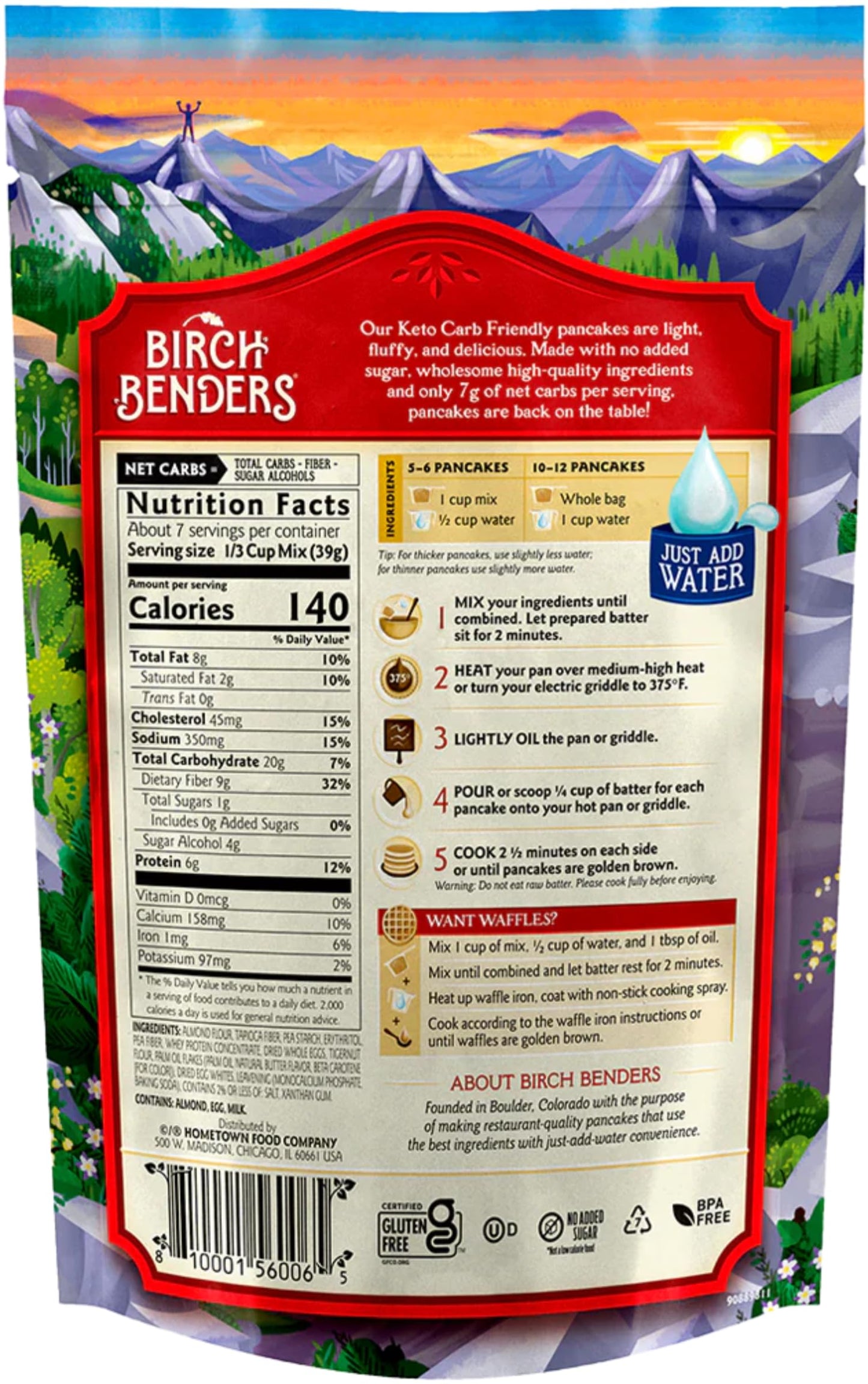 Birch Benders Keto Pancake And Waffle Mix, 10 Oz (Pack Of 2)