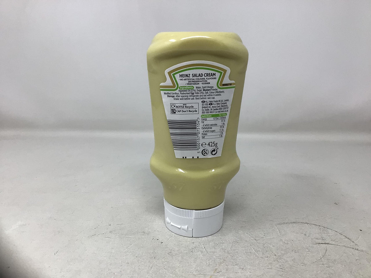 Heinz (United Kingdom) Salad Cream Squeeze Top down 425-gram 2-Pack Imported from UK