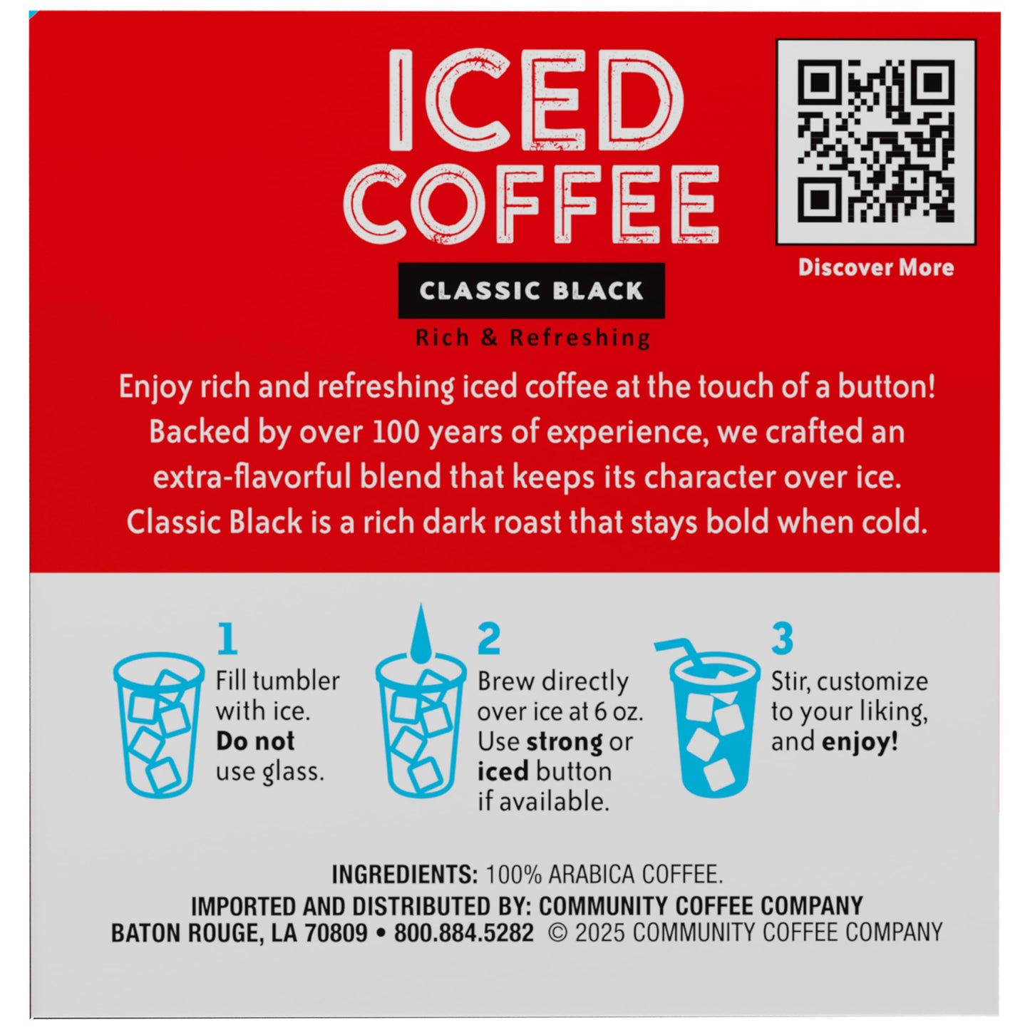 Community Coffee Classic Black  10 Keurig Iced Coffee Pods  Dark Roast  Compatible with all K-Cup malt-inspired  10 Count (Pack of 1)