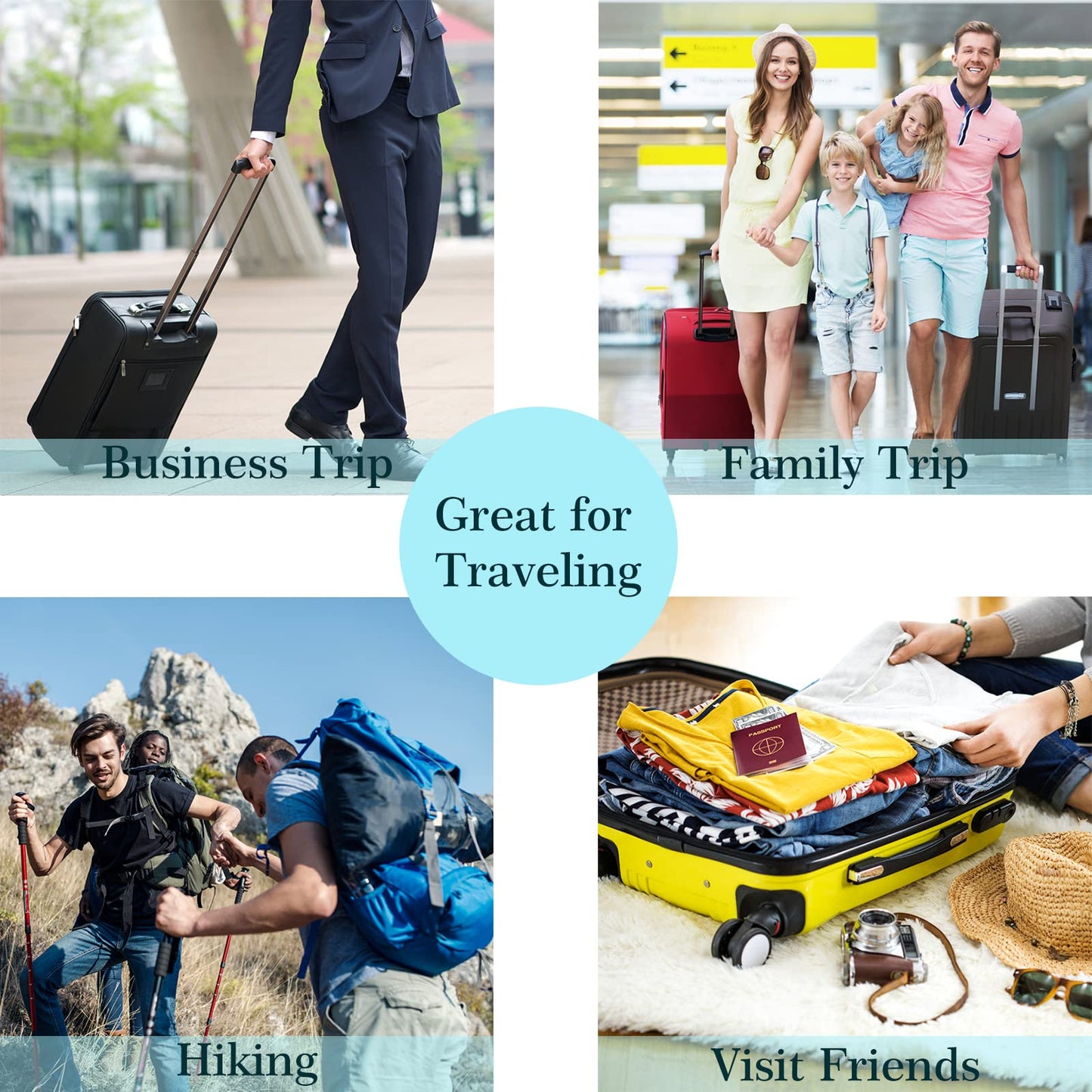 4 Pack Toothbrush Travel Case, Hooqict Portable Breathable Travel Toothbrush Holder For Traveling, Camping, Home, School, Busine