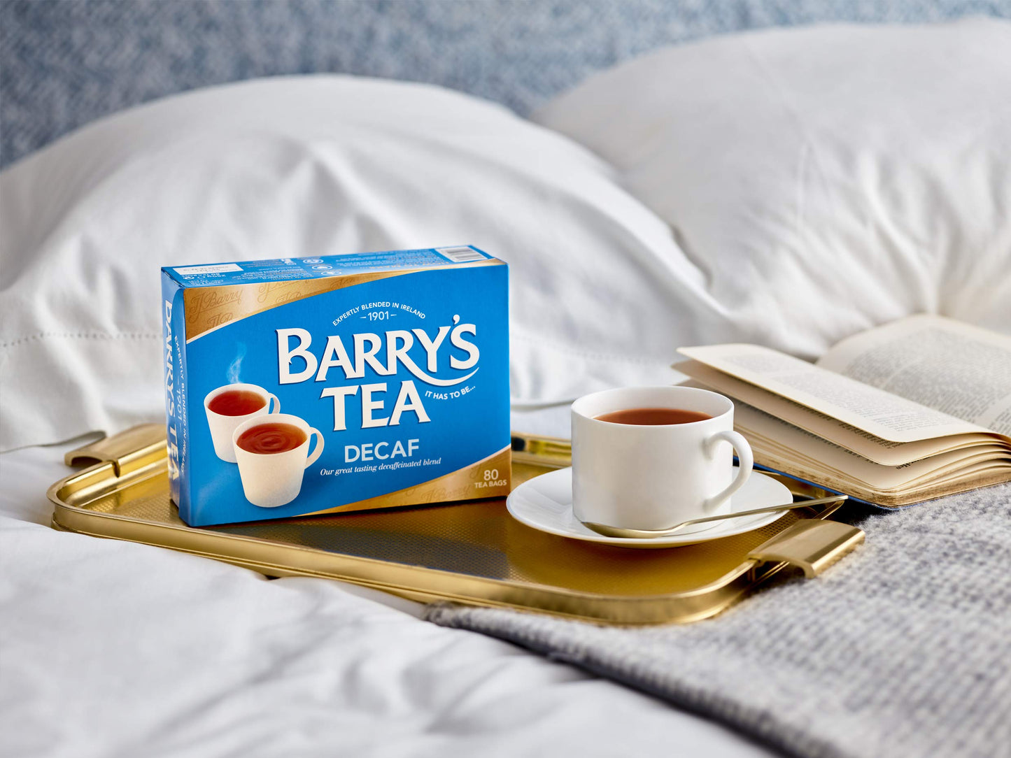 Barrys Tea Decaf Blend, 80 Teabags (3 Pack) - Fresh from Ireland, Caffeine-Free Tea