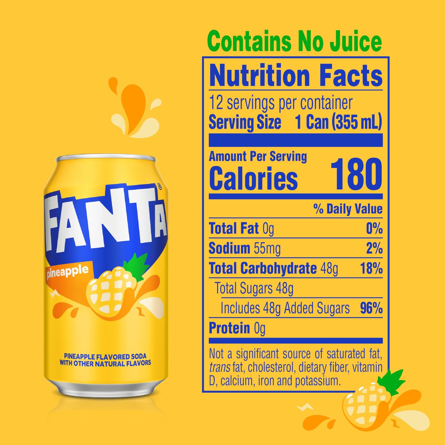 Fanta Pineapple  12 Fl Oz Cans  12 Pack