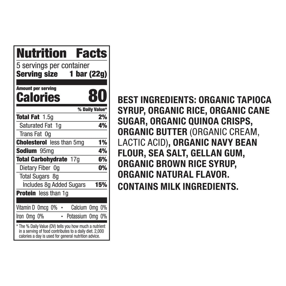 Annie's Organic Original Crispy Snack Bars, Gluten Free, 3.9 oz, 5 ct.