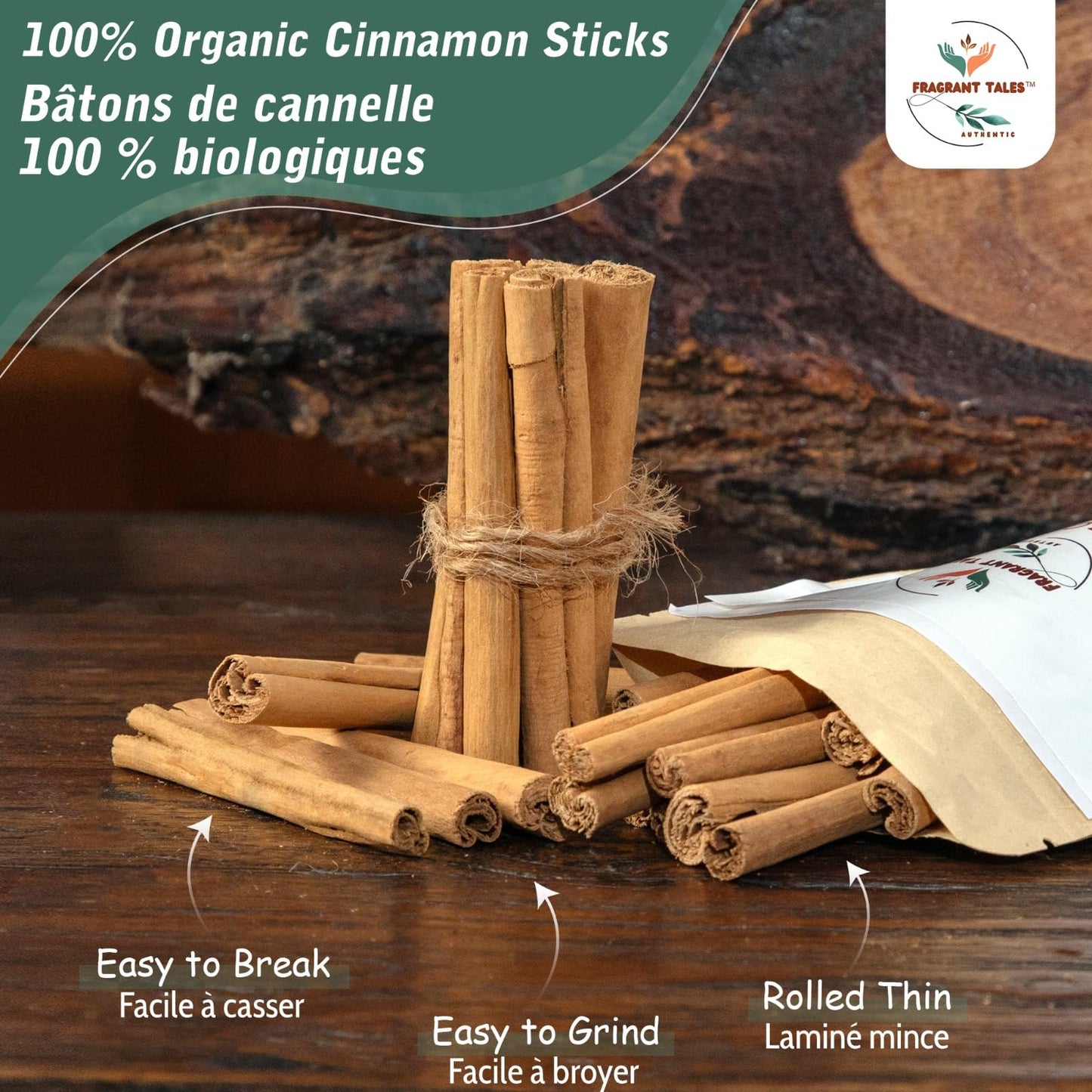 Premium Organic Ceylon Cinnamon Sticks - 1 Oz (28G), 4'' Cut 5 To 7 Sticks, True Ceylon, Usda Certified, Non-Gmo, Gluten-Free, P
