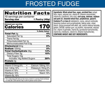 Pop-Tarts  Toaster Pastries Made with Whole Grain  Frosted Fudge  17.6oz (120 Count)