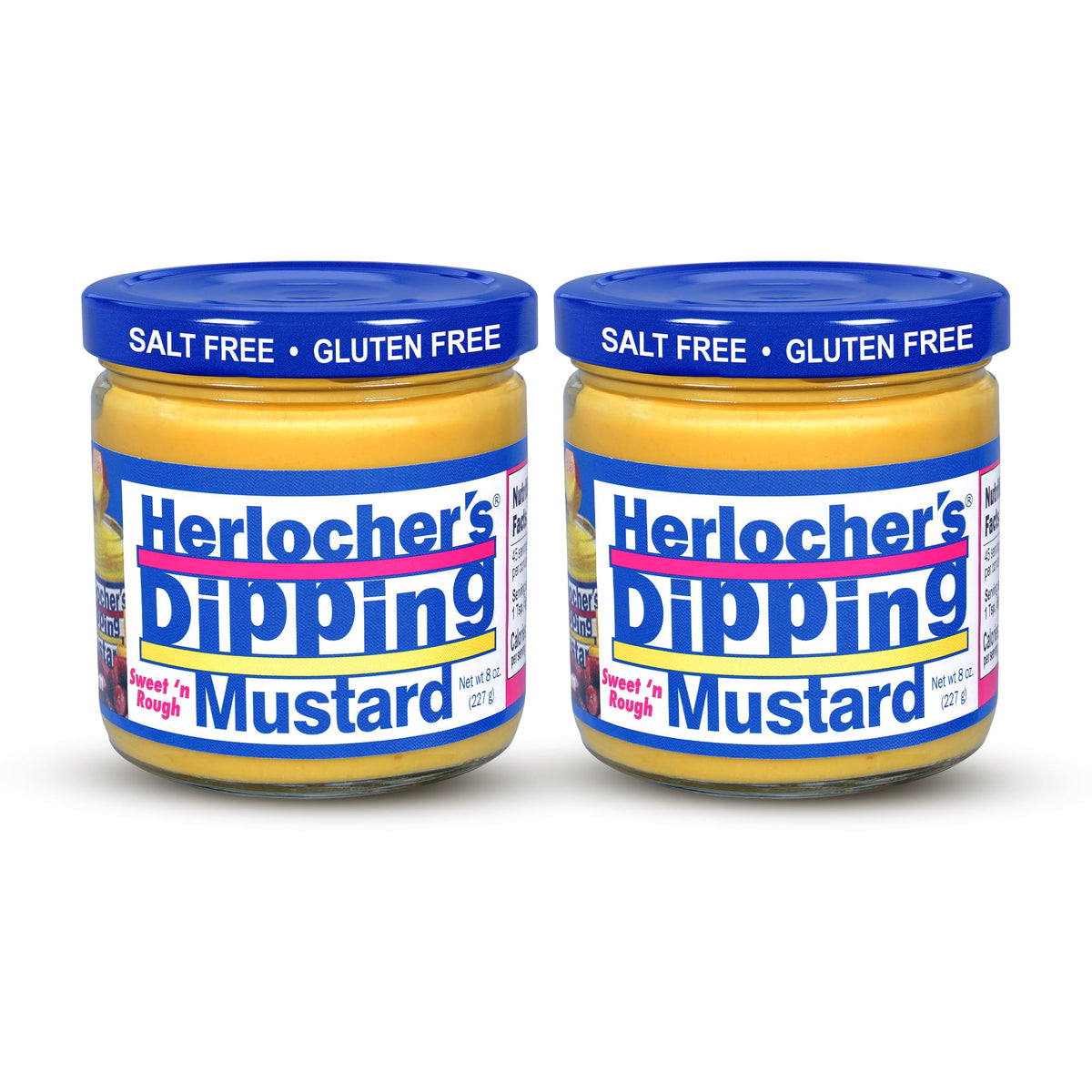 Herlochers Dipping Mustard - Pack of 2 | Sweet & Tangy Mustard Dip, 8 oz Jar | Gluten-Free, Salt-Free, Fat-Free | Perfect Pretze