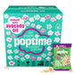 Poptime Kettle Corn Popcorn Bags Individual Servings - Sweet & Spicy Jalapeno & Himalayan Pink Salt Popcorn Individual Bags, Hea