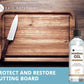 Kate Naturals Mineral Oil For Cutting Board 12Oz With Wax Applicator. Food Grade & Food Safe Mineral Oil To Protect Wood On Cutting Boards, Butcher Block & Bamboo Boards