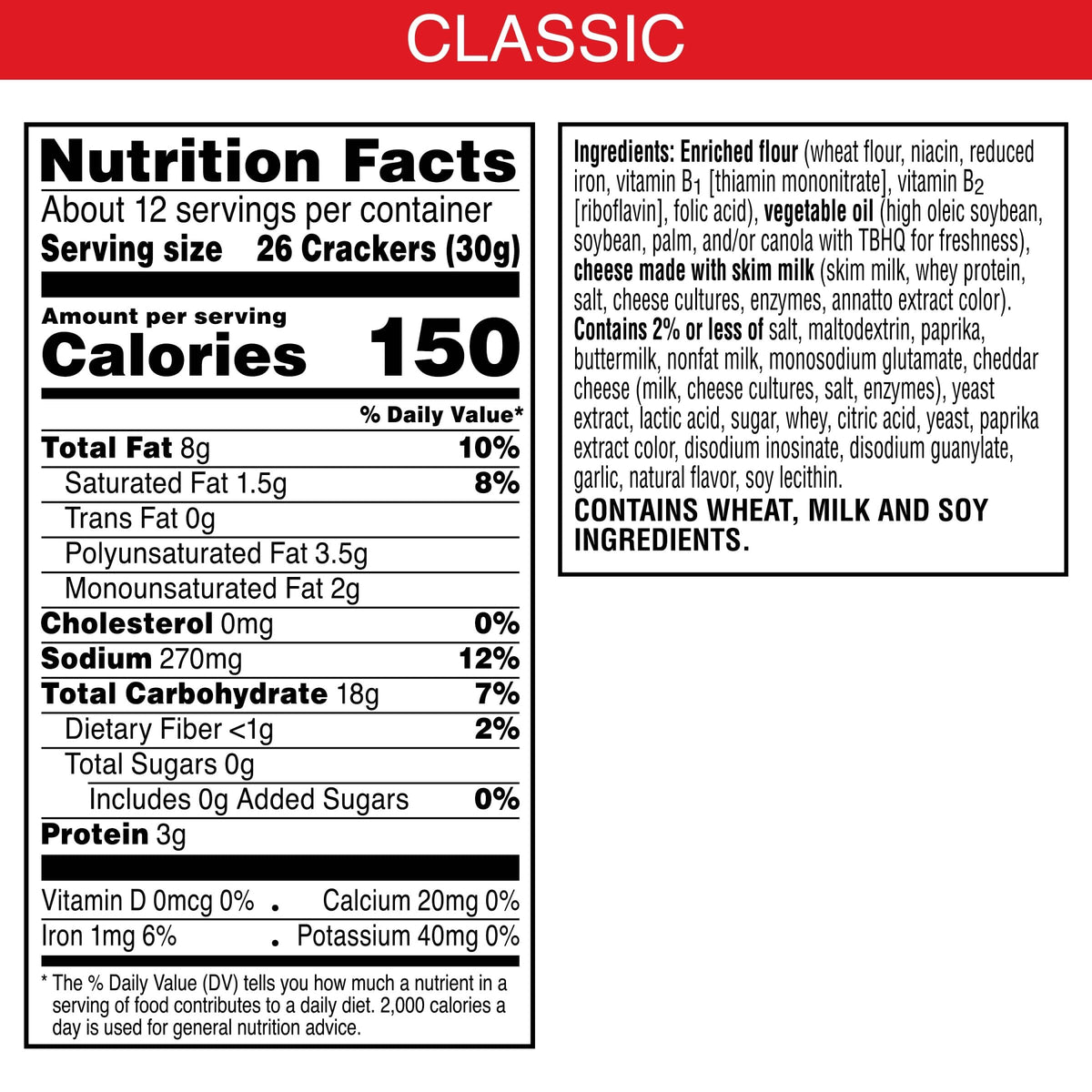Cheez-It Cheese Crackers, Baked Snack Crackers, Lunch Snacks, Extra Cheesy, 12.4oz Box (1 Box)