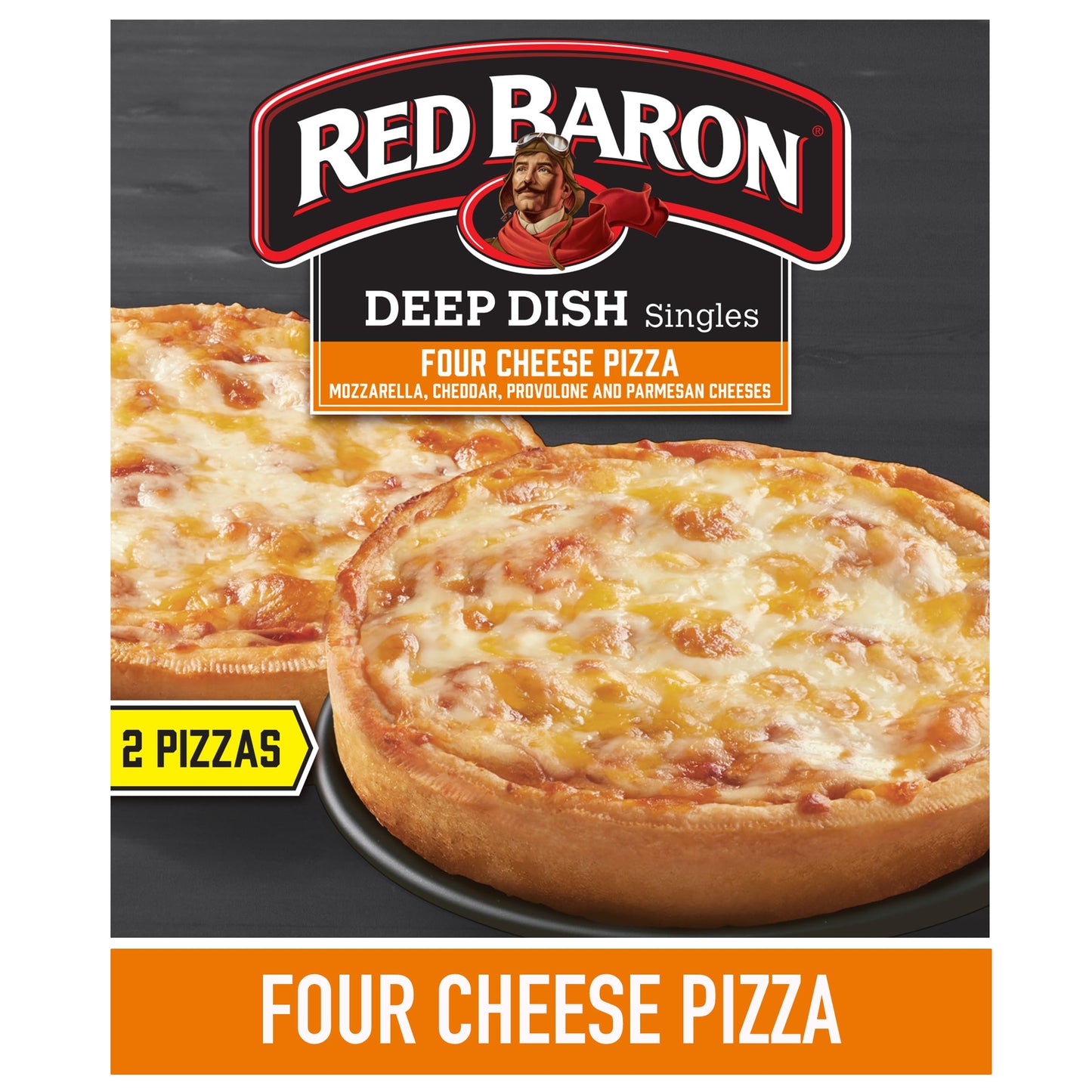 Red Baron Deep Dish Singles 4 Cheese Pizza, 11.2 oz (frozen), 2 count (Pack of 1)