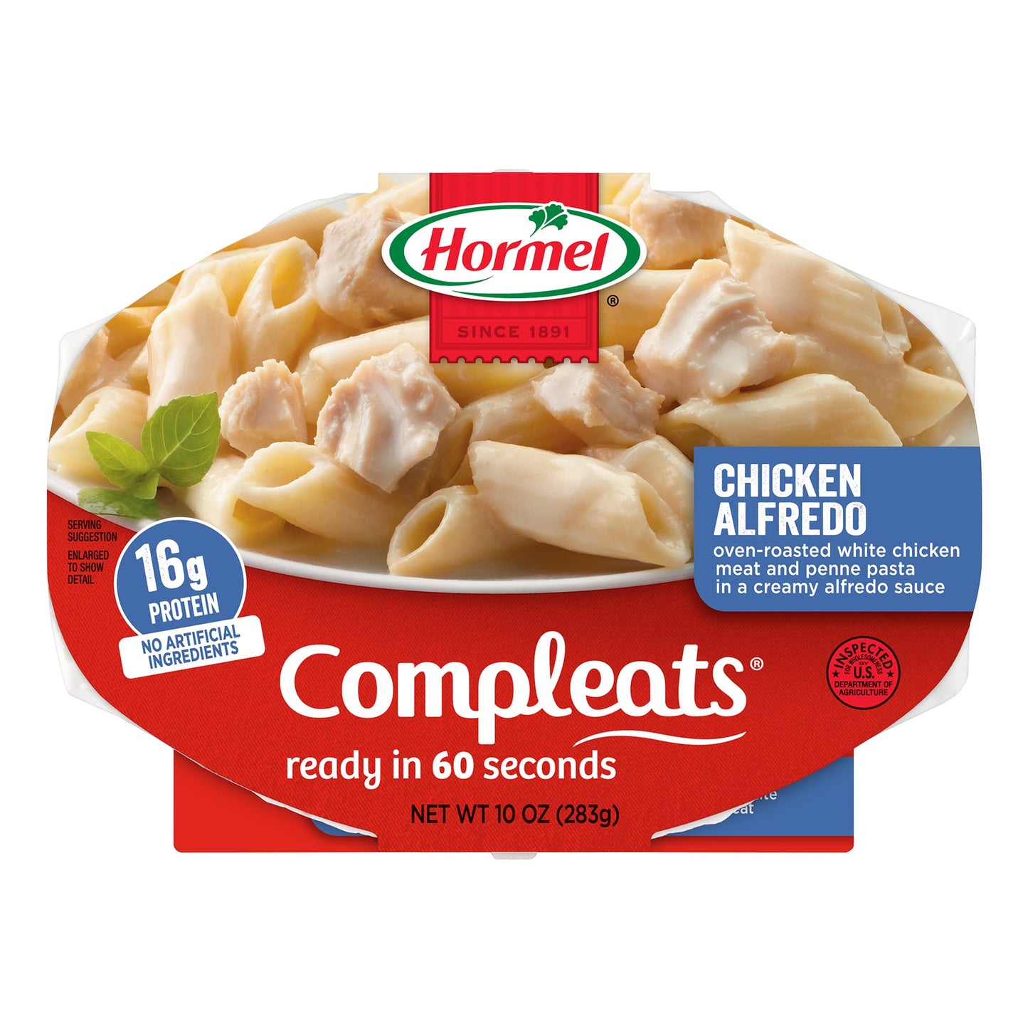 Hormel Compleats Chicken Alfredo Microwave Tray, 10 Oz. (6 Pack)