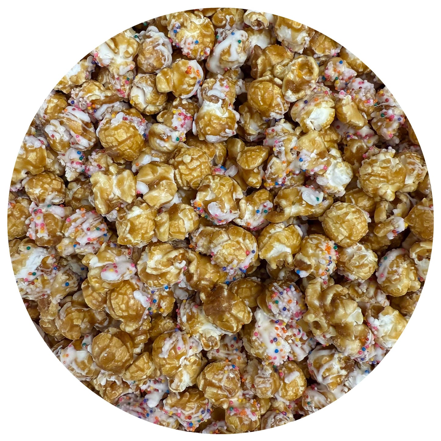 White Chocolate Birthday Cake With Nonpareils Tin, 26 Ounce (1 Gallon Tin), Birthday Gifts, The Hampton Popcorn & Candy Company