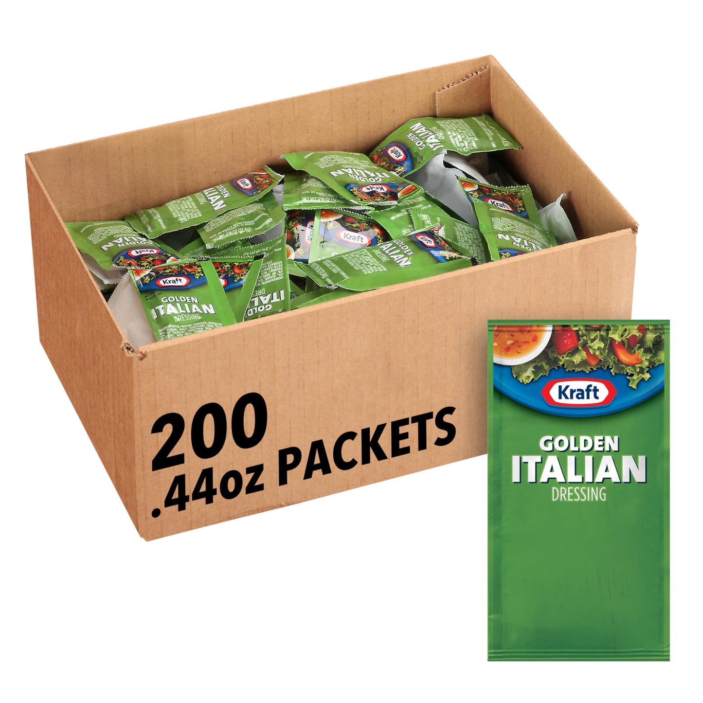 Kraft Golden Italian Salad Dressing Single Serve Packet (0.44 Oz Packets, Pack Of 200)