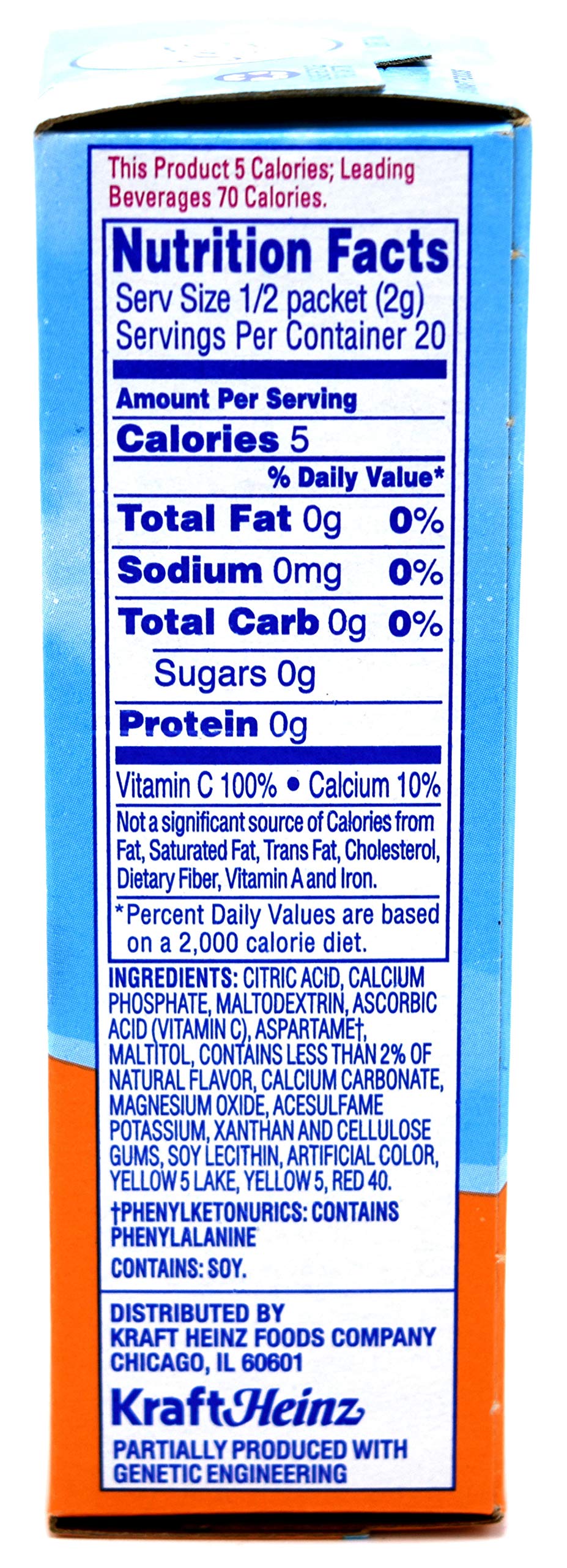 Crystal Light On The Go Packets, Classic Orange With Vitamin C and Calcium, 10 CT