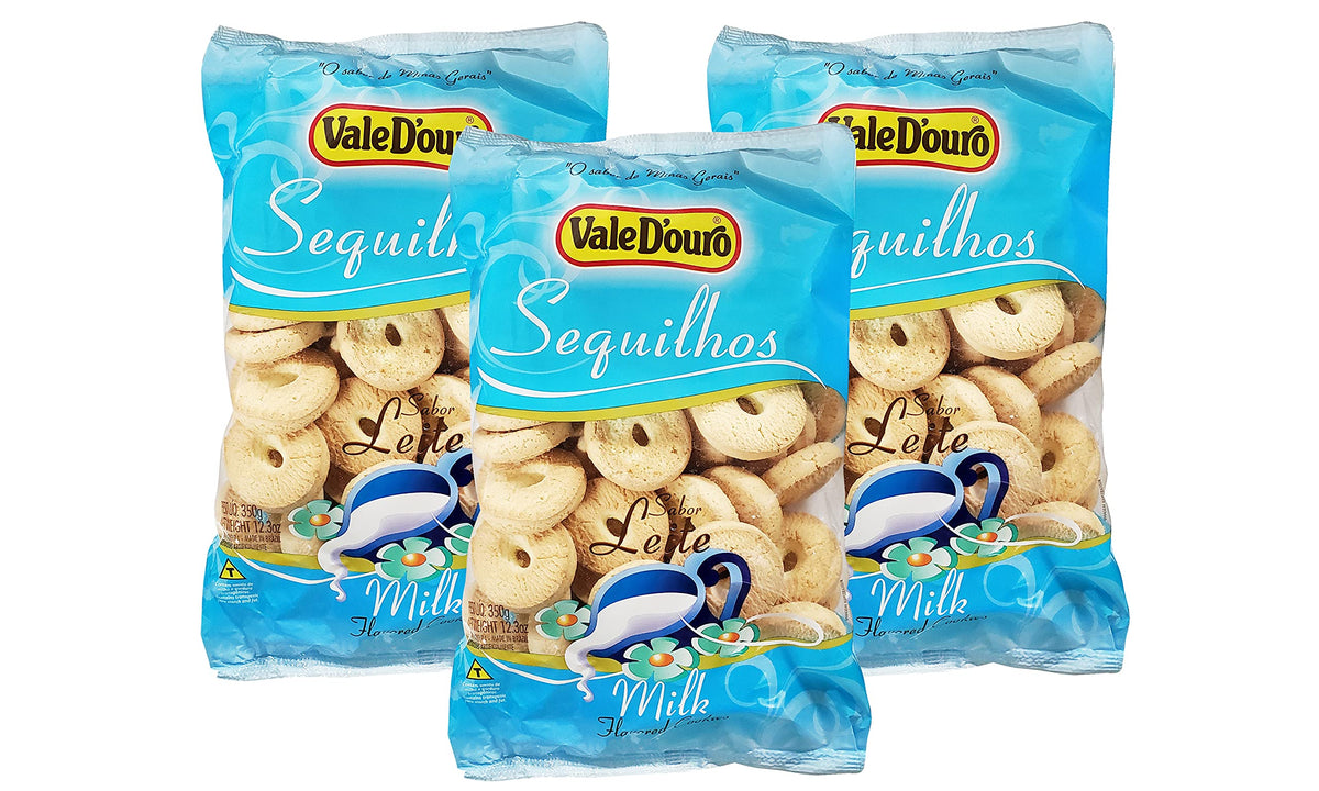 Vale Douro Sequilhos Milk Cookies - Sabor Leite (3 Pack, Total of 36.9oz)