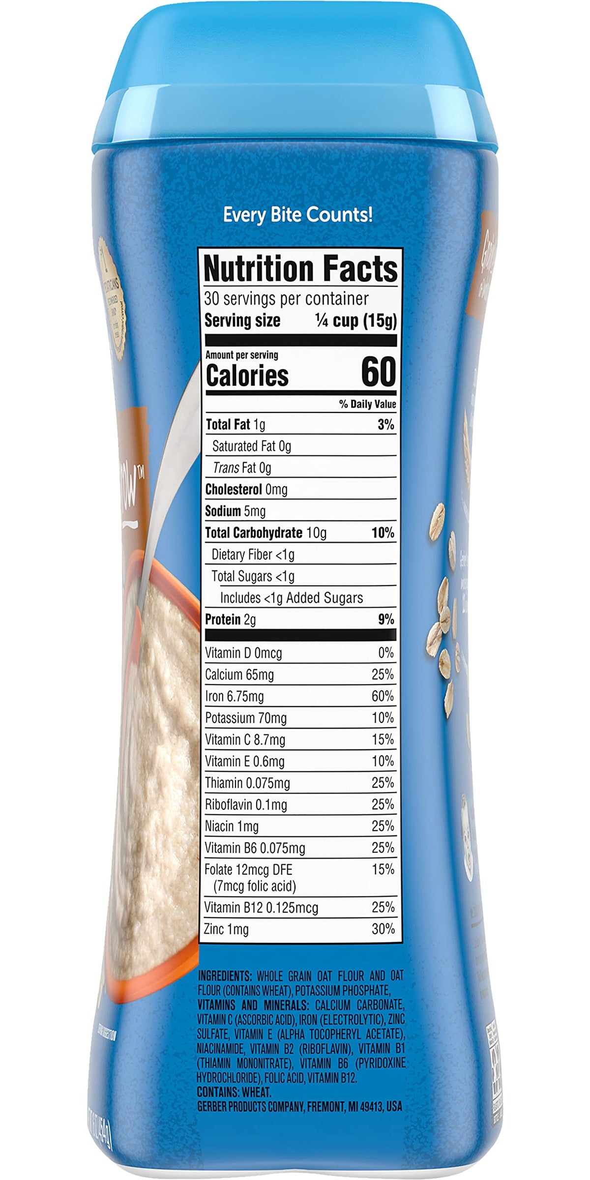 Gerber Cereal For Baby 1St Foods Grain & Grow Cereal (Oatmeal)