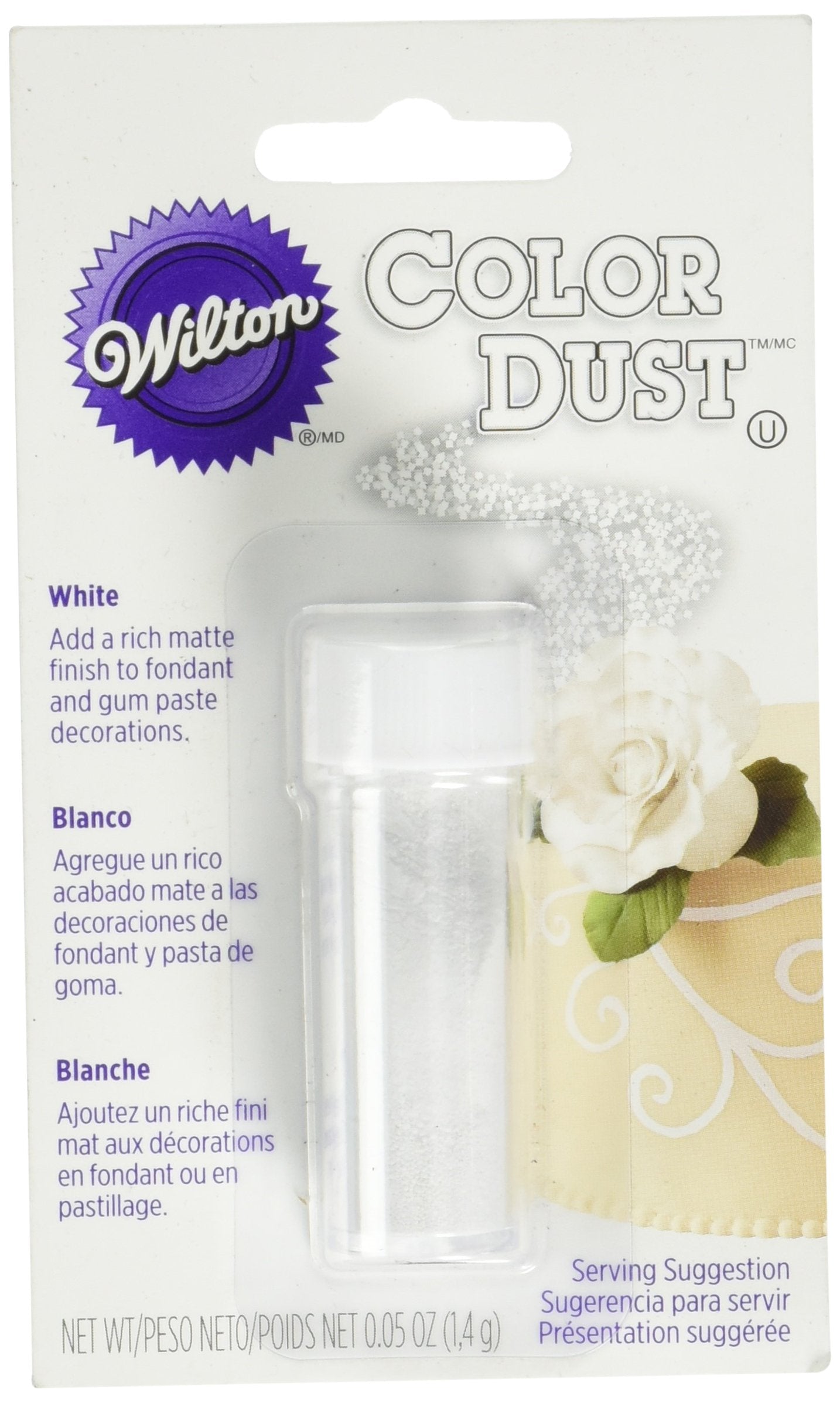 Wilton Color Dust Food Decorative, Model 703-100, White
