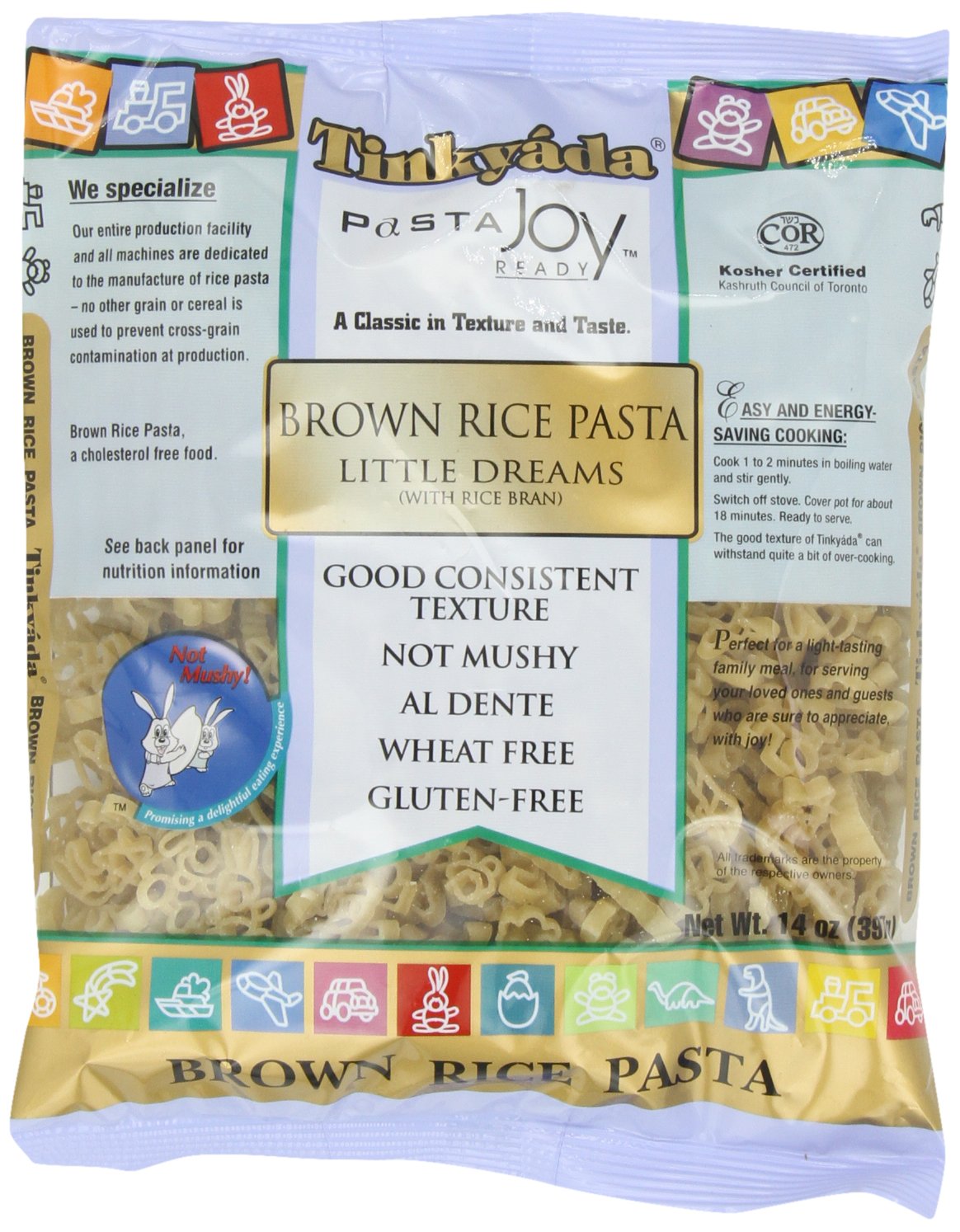 Tinkyada Brown Rice Pasta, Little Dreams, 14 Ounce (Pack of 12)