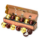 Kiri & Sons Hot Chocolate Boms - Set of 6 Cocoa Melts Marshmallow Balls - Caramel & Fudge Brownie Flavors - Classic Milk Chocolate