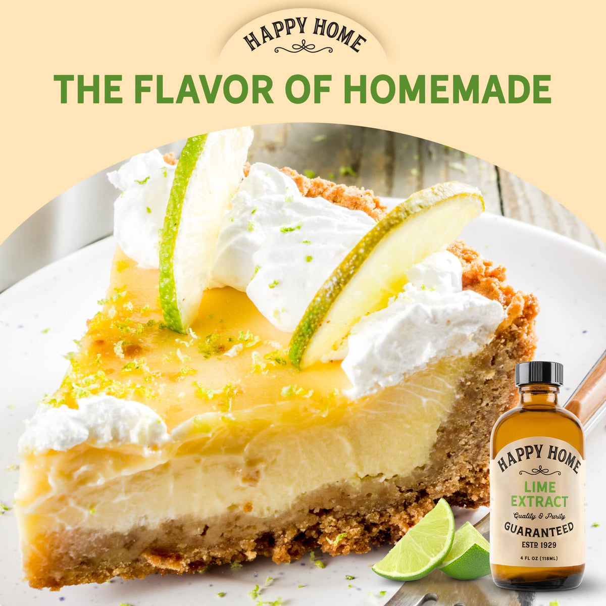 Happy Home Natural Lime Flavor - Certified Kosher, 4 oz.