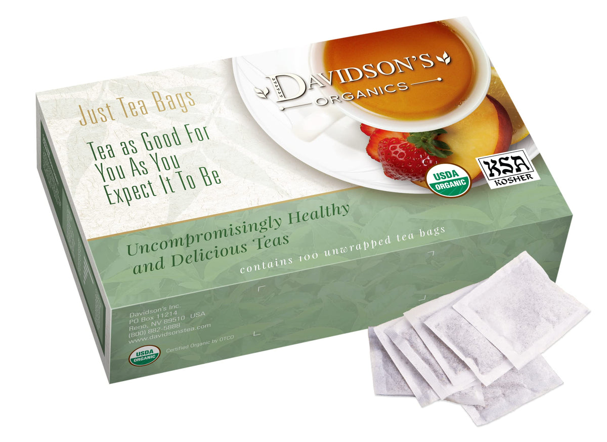 Davidson'S Organics, Tulsi Mango Peach, 100-Count Unwrapped Tea Bags