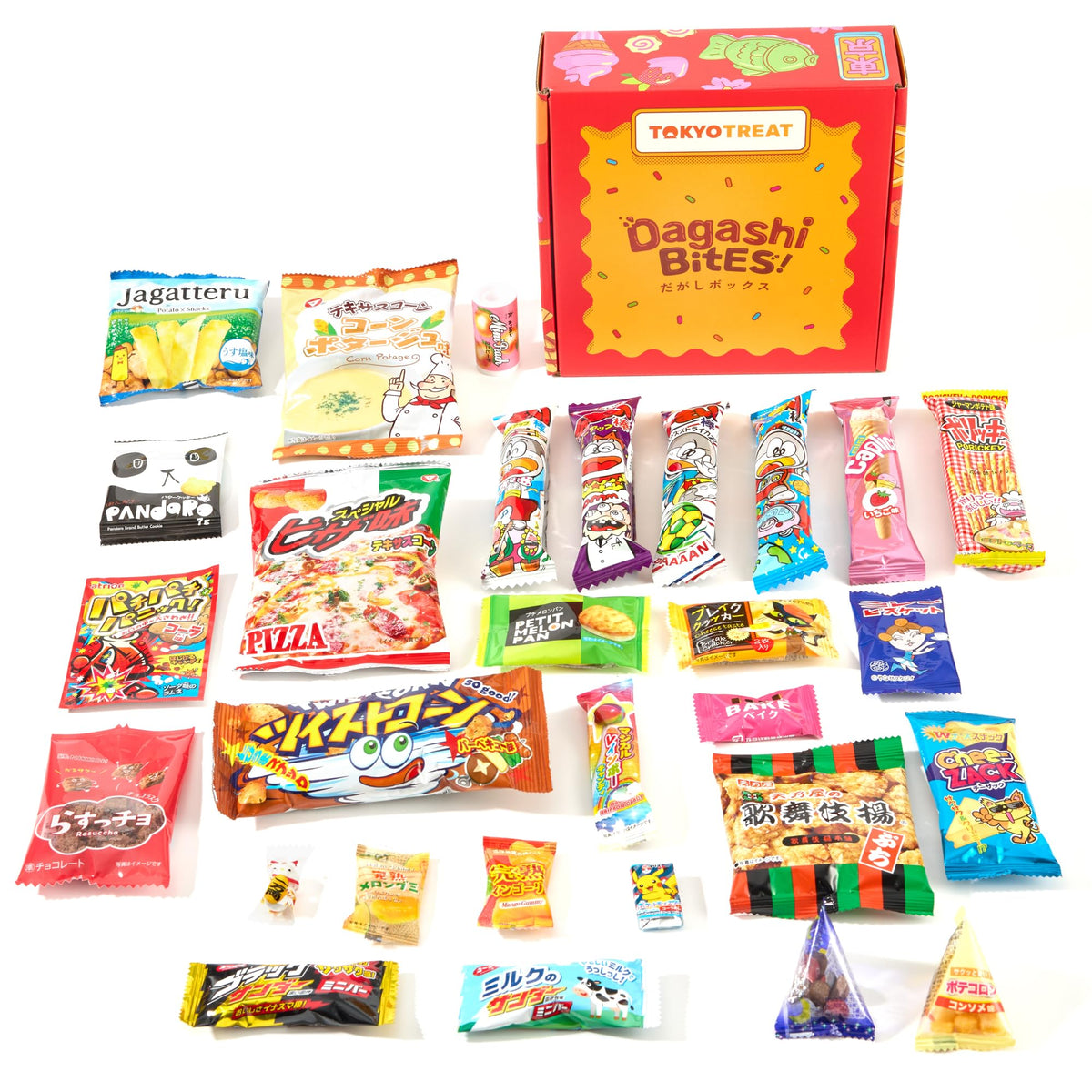 TokyoTreat Japanese Snacks, Sweets & Candy 30 Piece Dagashi Gift Set Box