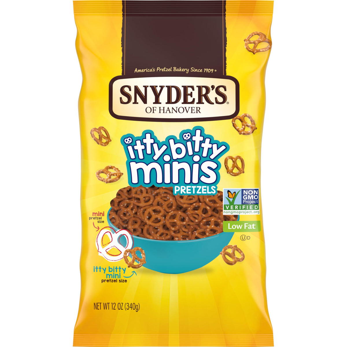 Snyder'S Of Hanover, Itty Bitty Minis Pretzels, 12 Oz Bag