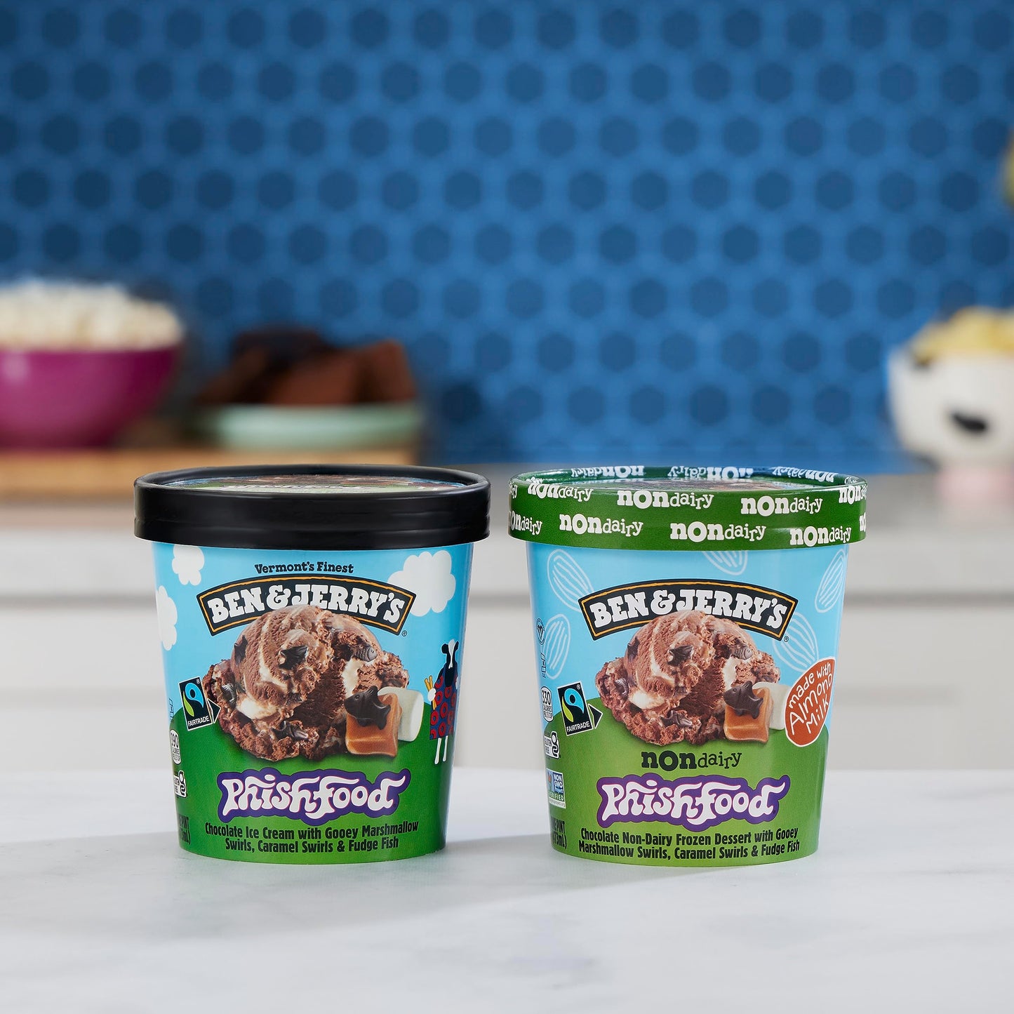 Ben & Jerrys Phish Food Ice Cream Pint Non-GMO 16 oz