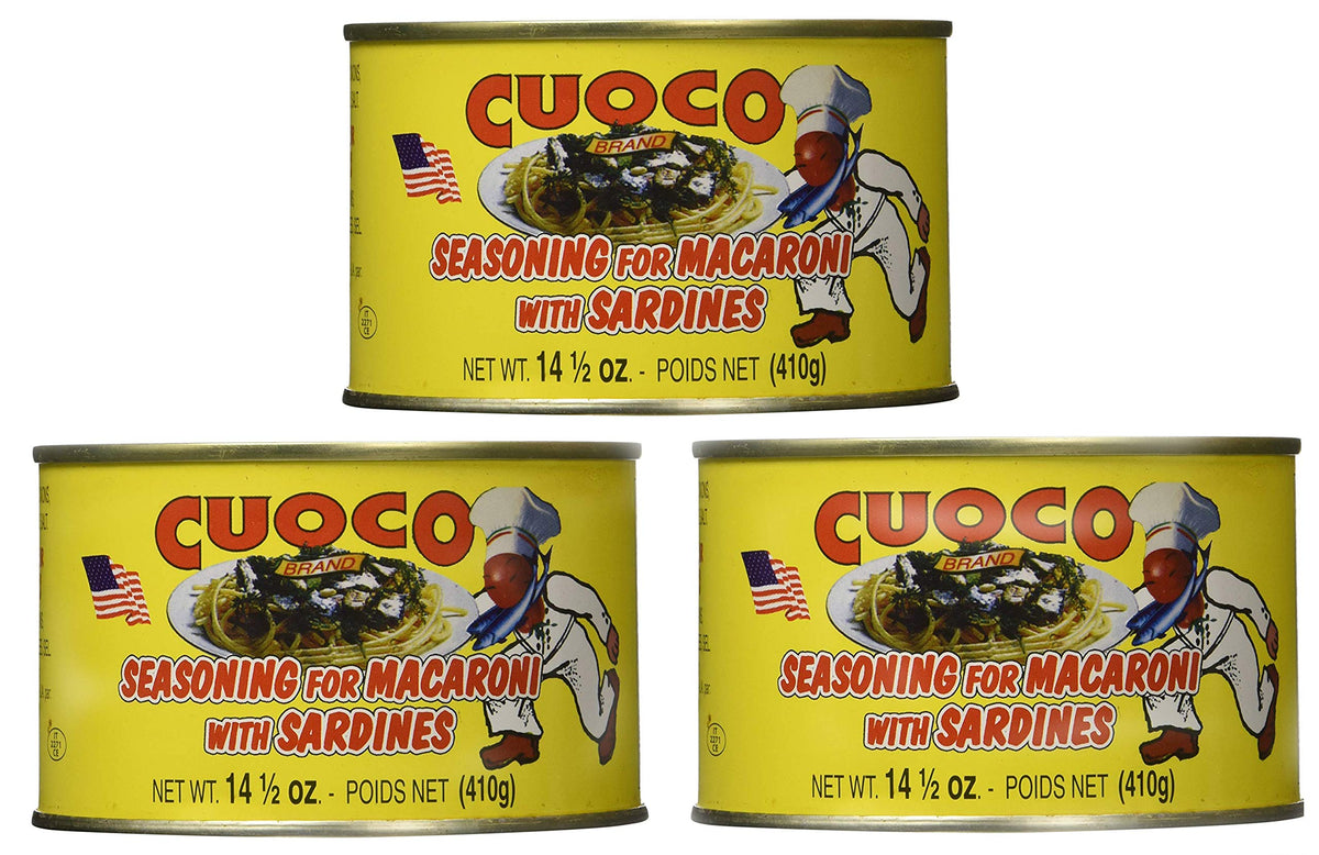 Cuoco Seasoning for Macoroni, Pasta con Sarde, 14.5 oz (Pack of 3) Cuoco Condimento per Pasta con Sarde