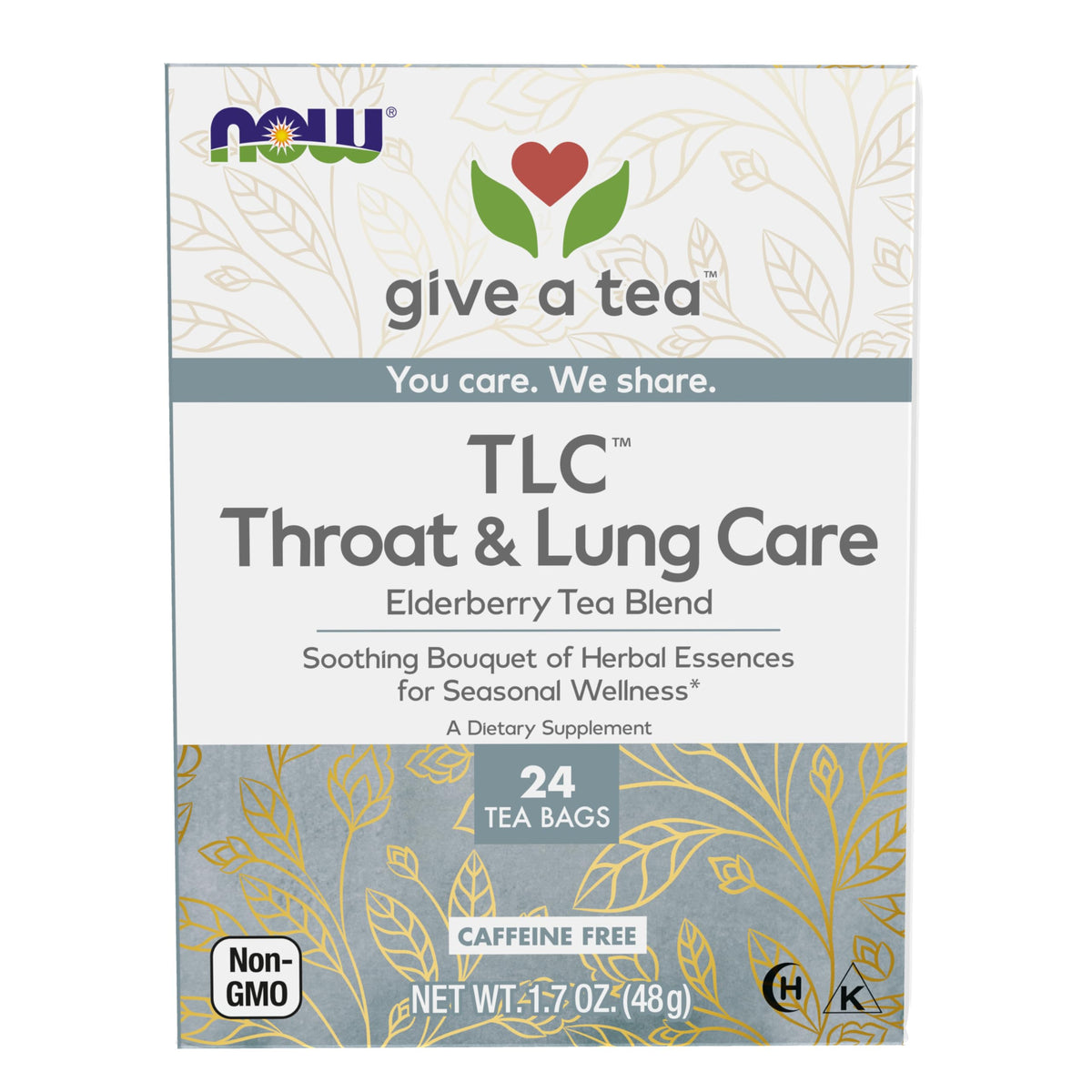 NOW Foods, TLC™ Tea, Seasonal Well-Being, Soothing Bouquet of Herbal Essences, Caffeine-Free, enhanced Unbleached Tea Bags with our no-staples design, 24-Count
