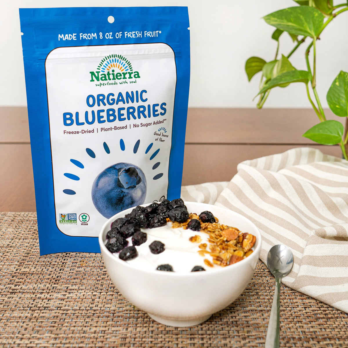 Natierra Nature'S All Foods Organic Freeze-Dried Non-Gmo & Vegan, Blueberries, 1.2 Ounce (Pack Of 12)
