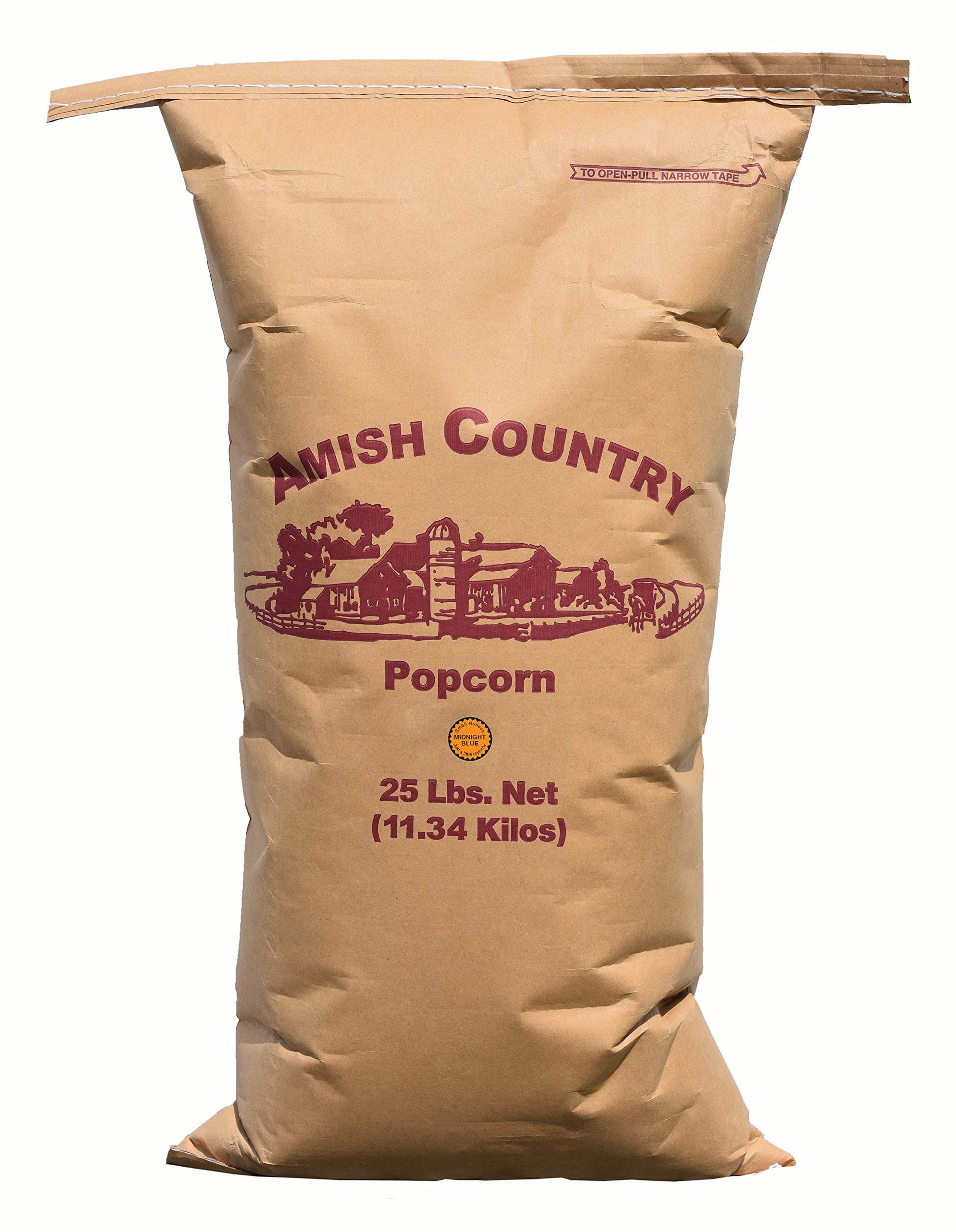 Amish Country Popcorn | 25 lb Bag | Midnight Blue Popcorn Kernels | Old Fashioned, Non-GMO and Gluten Free (Midnight Blue - 25 l
