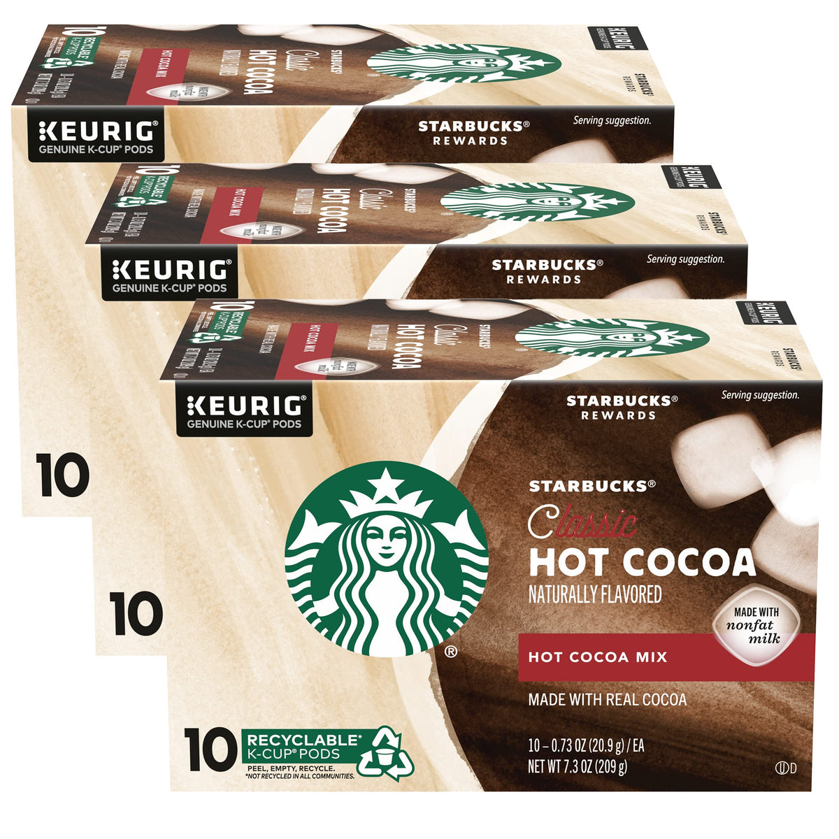 Starbucks Hot Cocoa K-Cup Coffee Pods (10 Count (Pack Of 3))