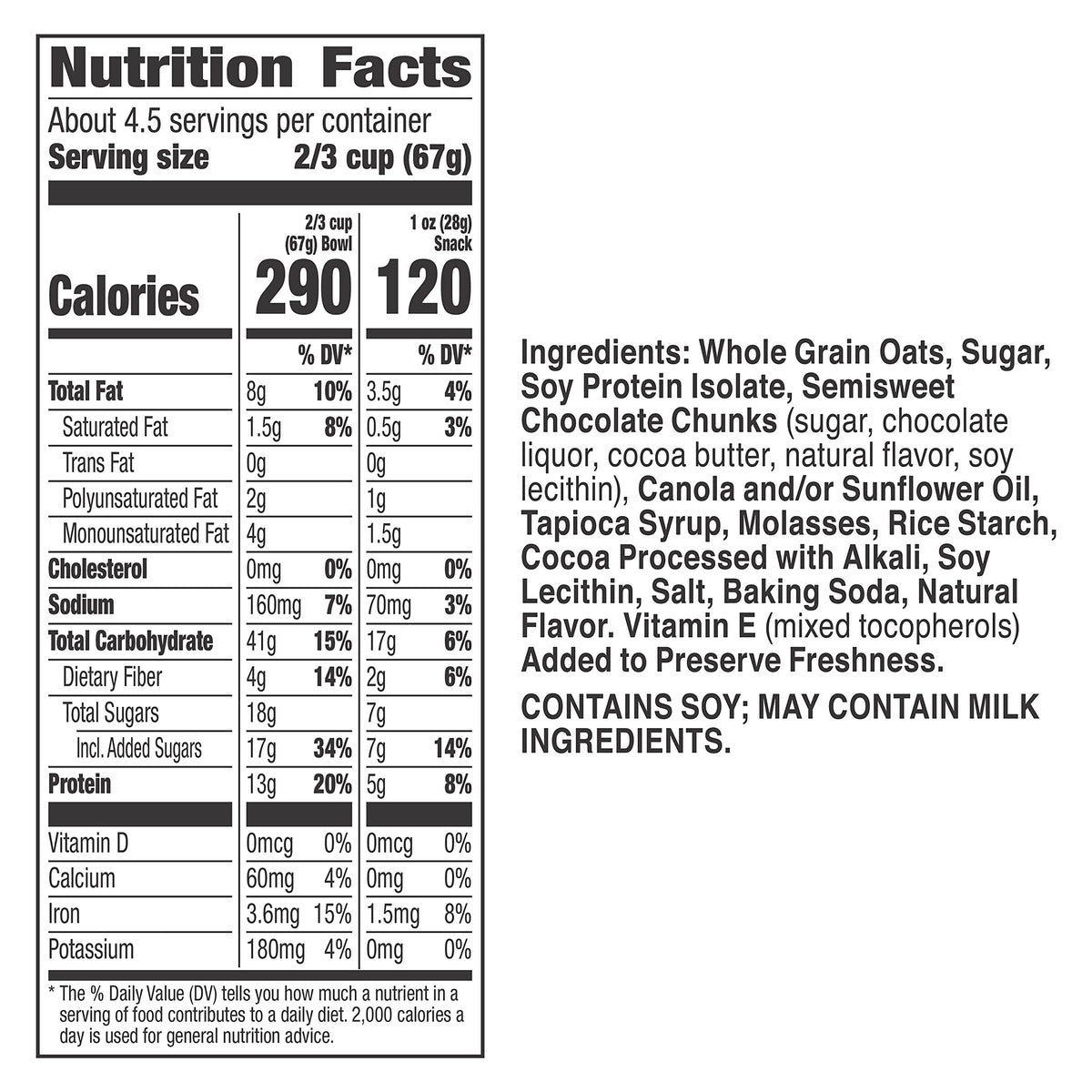 Nature Valley Protein Granola, Oats and Dark Chocolate Granola, Resealable Snack Pouch, 11 oz
