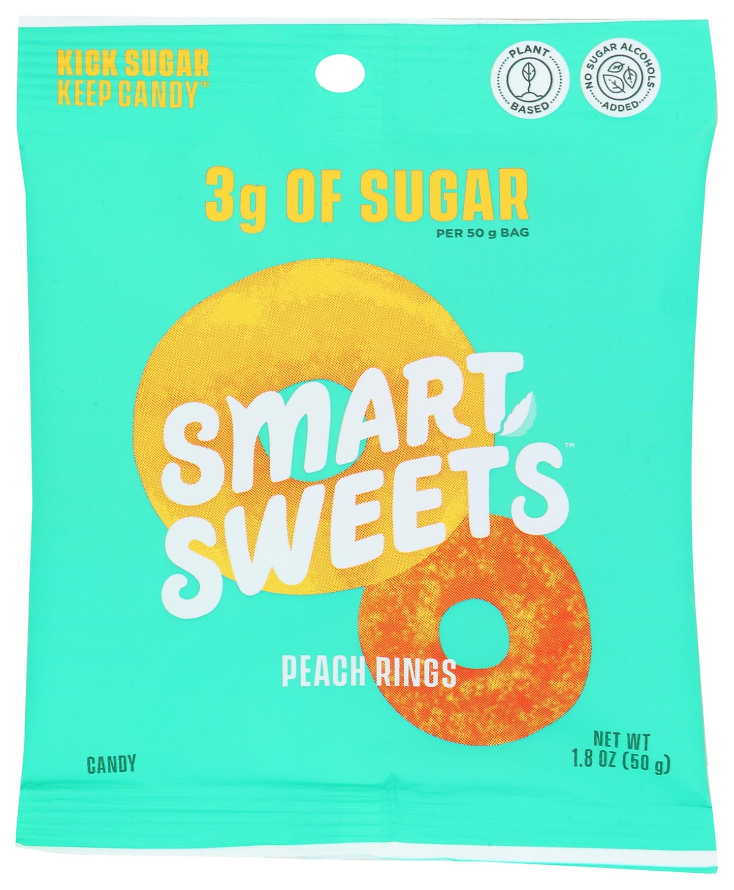 Smart Sweets Peach Ring Gummies, 1.8 Oz