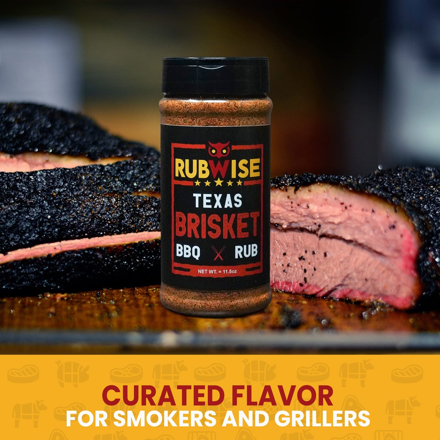 Five Star Seasonings BBQ Brisket Rub - Smoky & Savory Beef Seasoning Dry Mix, 11.5oz