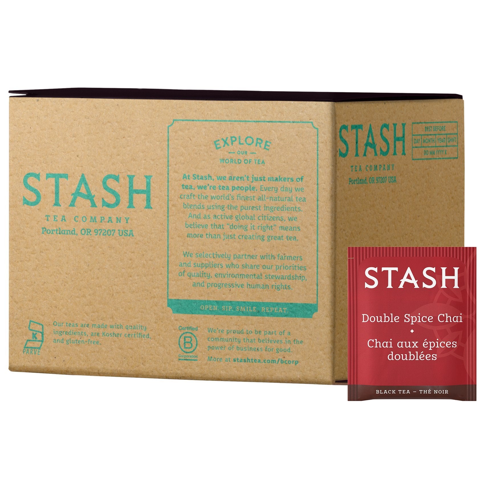 Stash Double Spice Chai Black Tea, 100 Count Tea Bags, Model 79065