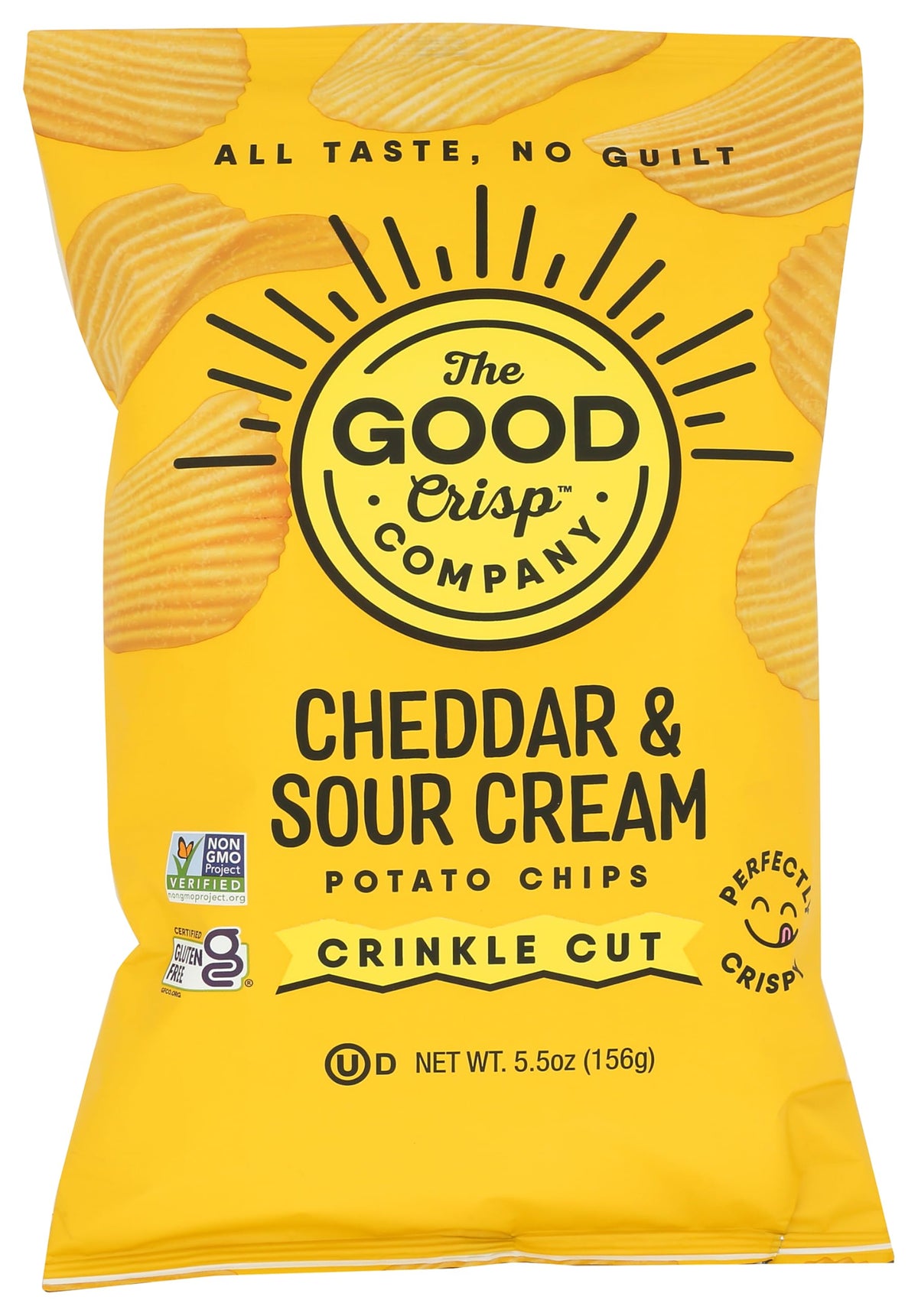 THE GOOD CRISP COMPANY Cheddar & Sour Cream Crinkle Cut Potato Chips, 5.5 OZ
