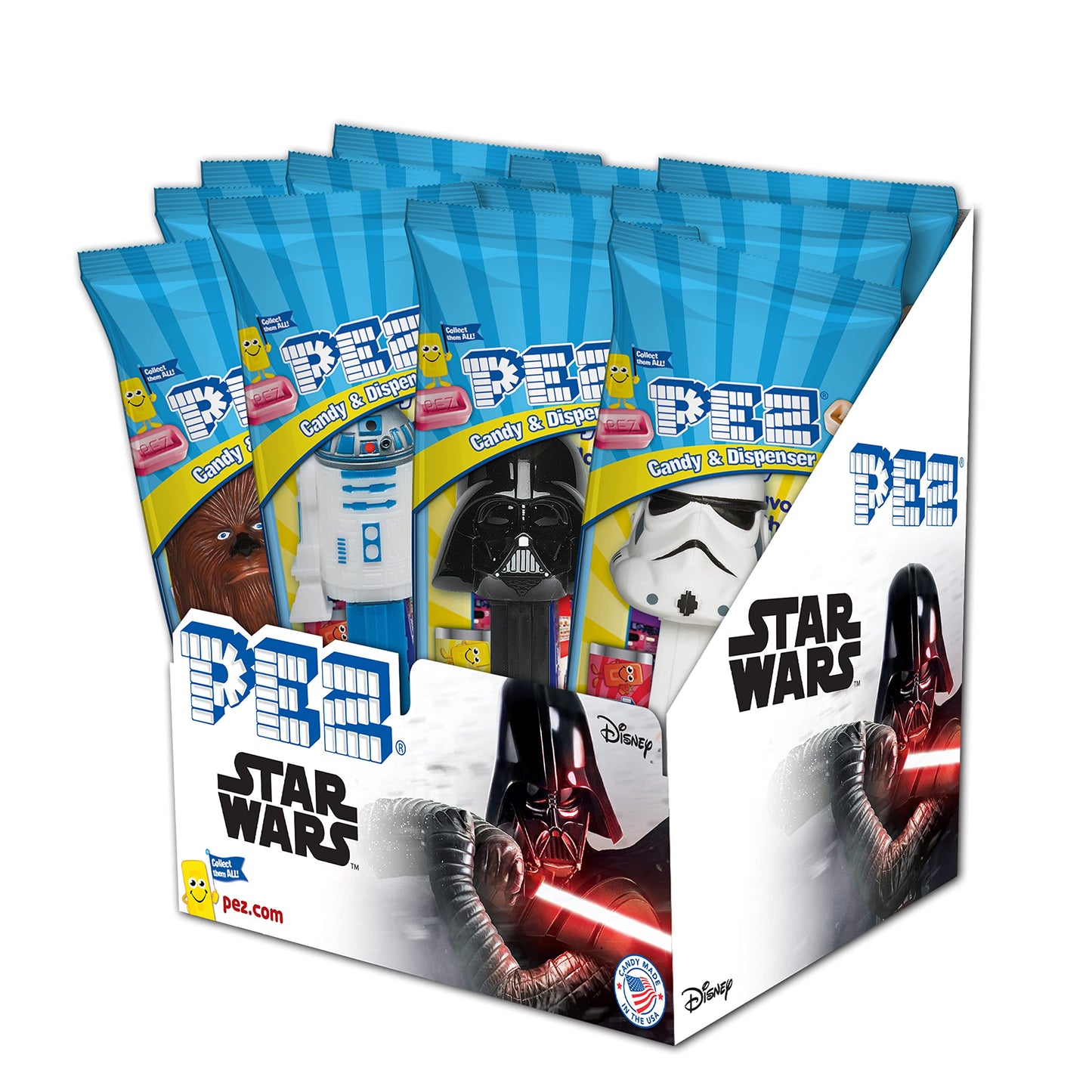Pez Candy Star Wars, Assorted Dispensers, 0.58 Ounce (Pack Of 12)