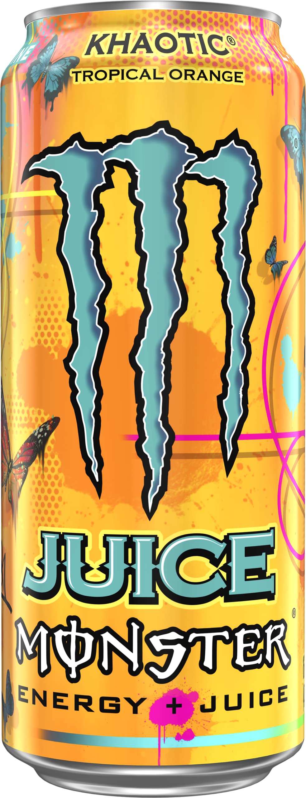 Monster Energy Juice Monster Khaotic Tropical Orange Energy + Juice Energy Drink 16 Ounce (Pack of 15)