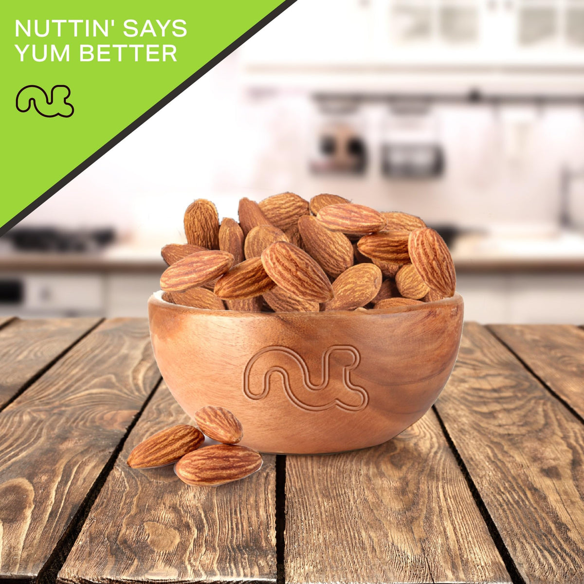 Nut Cravings Raw Whole Almonds, Unsalted, 3 LB Bulk Nuts, Resealable Bag, Kosher, Keto, Vegan Snack