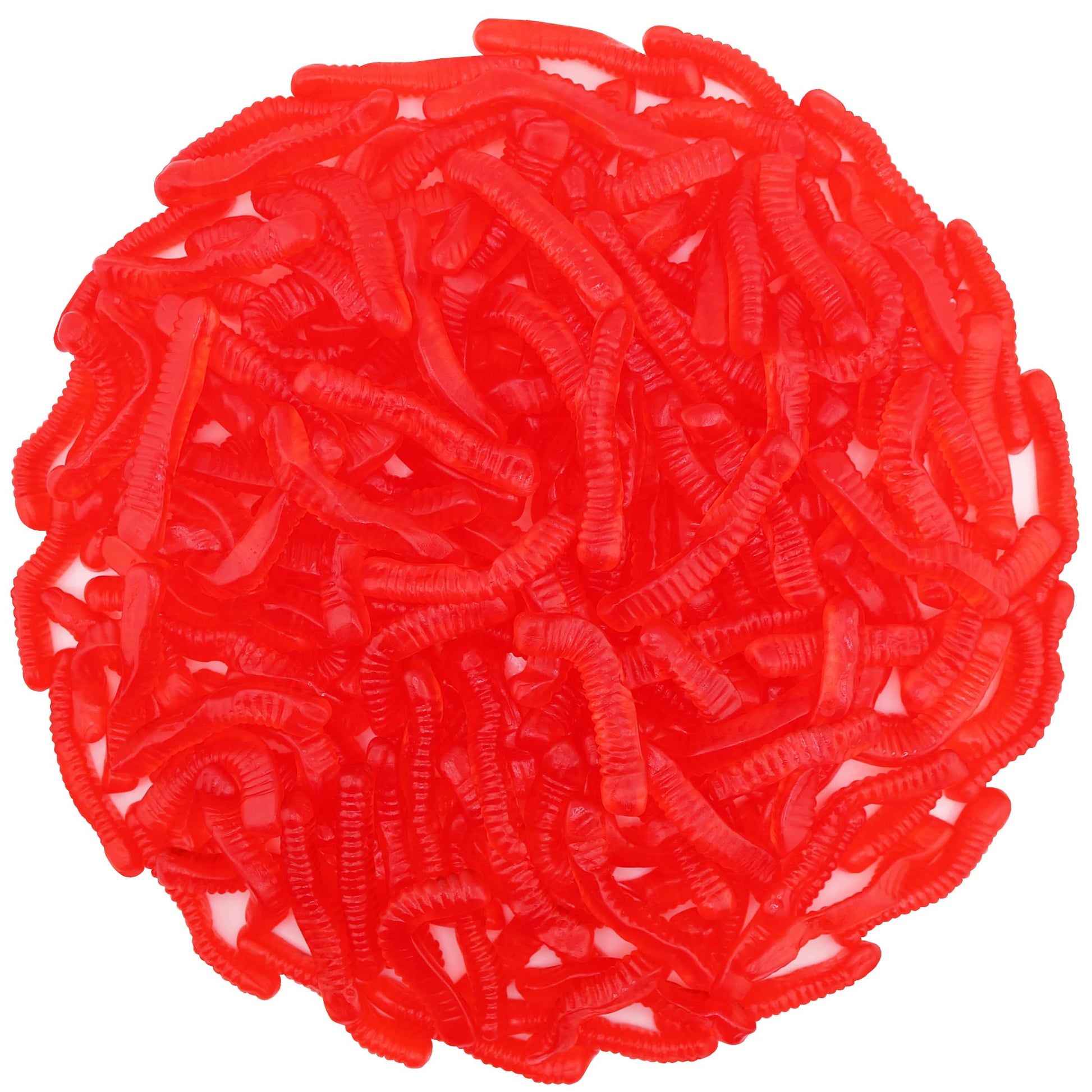 FirstChoiceCandy Sweet & Sour Gummy Worms, Multi Flavors and Solid Colors (5 Pound, Red Strawberry)