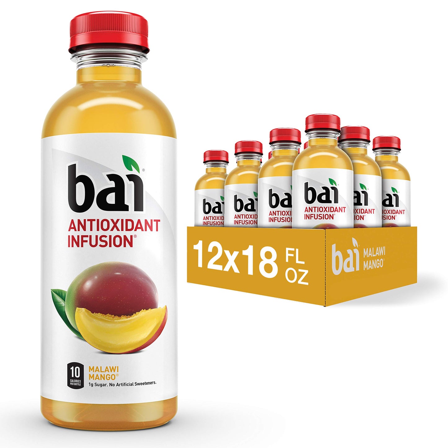 Bai Flavored Water  Malawi Mango  Antioxidant Infused Drinks  18 Fluid Ounce Bottle (Pack Of 12)